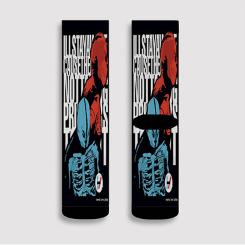 Pastele Twenty One Pilots Ode To Sleep Custom Socks Sublimation Awesome Printed Sports Elite Socks Polyester Cushioned Bottoms Gym Gymnastic Running Yoga School Skatebording Basketball Spandex