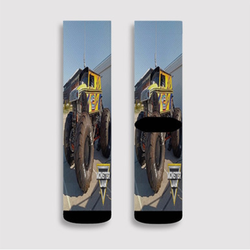 Pastele Wasted Nites Monster Truck Custom Socks Sublimation Awesome Printed Sports Elite Socks Polyester Cushioned Bottoms Gym Gymnastic Running Yoga School Skatebording Basketball Spandex