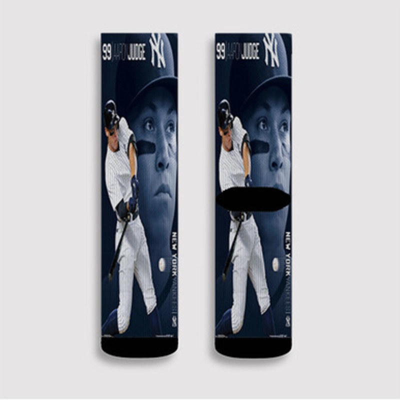 Pastele Aaron Judge New York Yankees Custom Socks Sublimation Awesome Printed Sports Elite Socks Polyester Cushioned Bottoms Gym Gymnastic Running Yoga School Skatebording Basketball Spandex