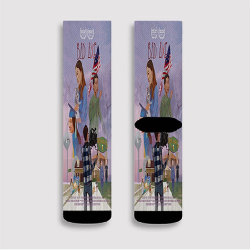 Pastele Bad Axe Custom Socks Sublimation Awesome Printed Sports Elite Socks Polyester Cushioned Bottoms Gym Gymnastic Running Yoga School Skatebording Basketball Spandex