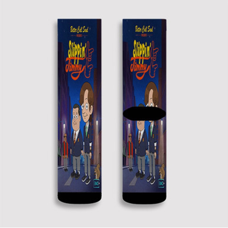 Pastele Better Call Saul Presents Slippin Jimmy Custom Socks Sublimation Awesome Printed Sports Elite Socks Polyester Cushioned Bottoms Gym Gymnastic Running Yoga School Skatebording Basketball Spandex