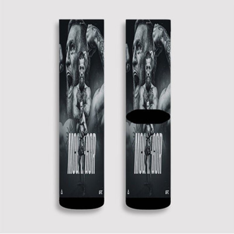 Pastele Conor Mc Gregor Custom Socks Sublimation Awesome Printed Sports Elite Socks Polyester Cushioned Bottoms Gym Gymnastic Running Yoga School Skatebording Basketball Spandex