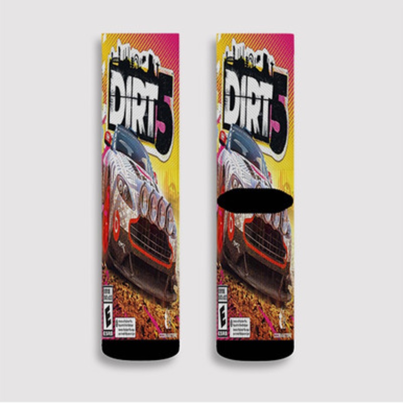 Pastele Dirt 5 Custom Socks Sublimation Awesome Printed Sports Elite Socks Polyester Cushioned Bottoms Gym Gymnastic Running Yoga School Skatebording Basketball Spandex
