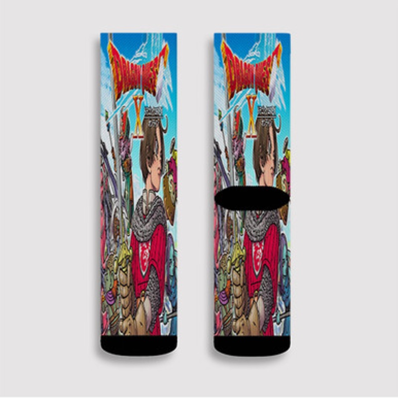 Pastele Dragon Quest X Offline Custom Socks Sublimation Awesome Printed Sports Elite Socks Polyester Cushioned Bottoms Gym Gymnastic Running Yoga School Skatebording Basketball Spandex