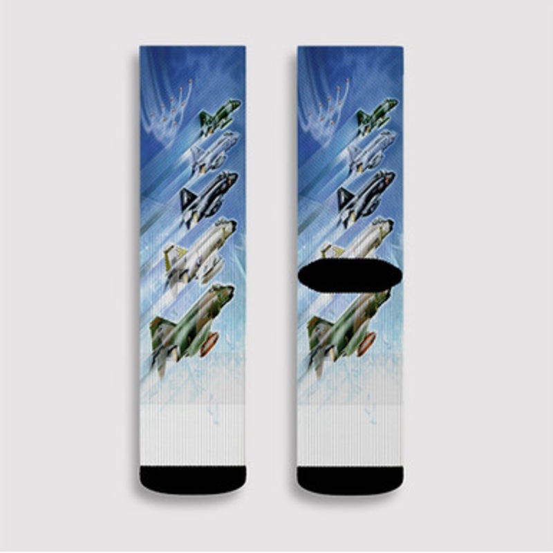 Pastele F 4 Phantom Poster Custom Socks Sublimation Awesome Printed Sports Elite Socks Polyester Cushioned Bottoms Gym Gymnastic Running Yoga School Skatebording Basketball Spandex