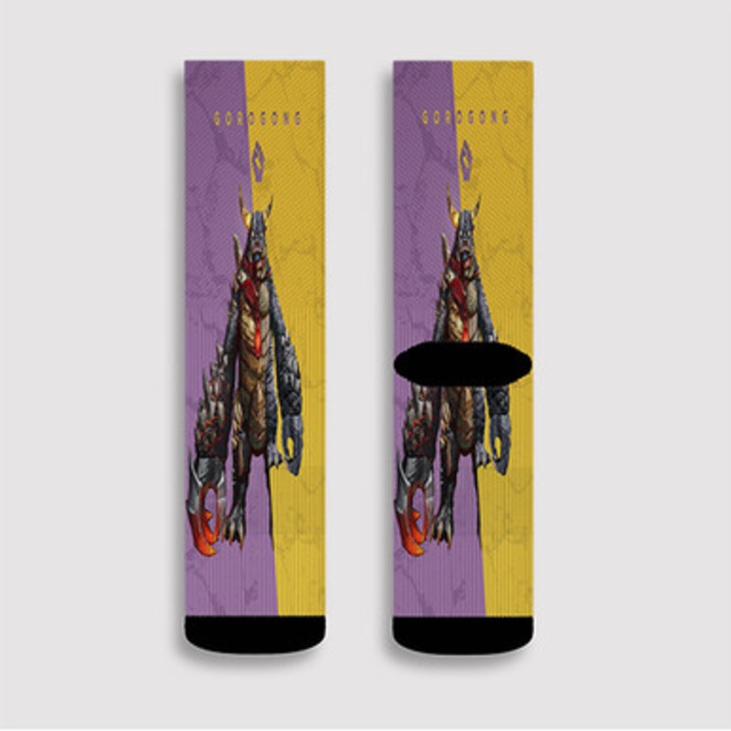 Pastele Giga Bash Gorogong Custom Socks Sublimation Awesome Printed Sports Elite Socks Polyester Cushioned Bottoms Gym Gymnastic Running Yoga School Skatebording Basketball Spandex