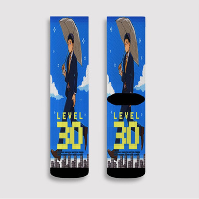 Pastele Katsuya Serizawa Mob Psycho Custom Socks Sublimation Awesome Printed Sports Elite Socks Polyester Cushioned Bottoms Gym Gymnastic Running Yoga School Skatebording Basketball Spandex