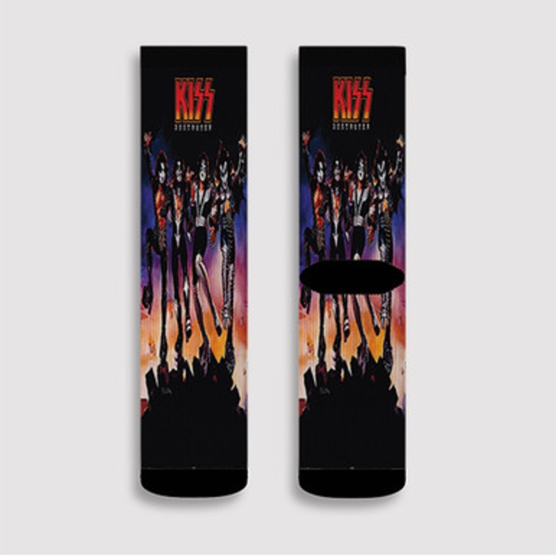 Pastele Kiss Destroyer Custom Socks Sublimation Awesome Printed Sports Elite Socks Polyester Cushioned Bottoms Gym Gymnastic Running Yoga School Skatebording Basketball Spandex