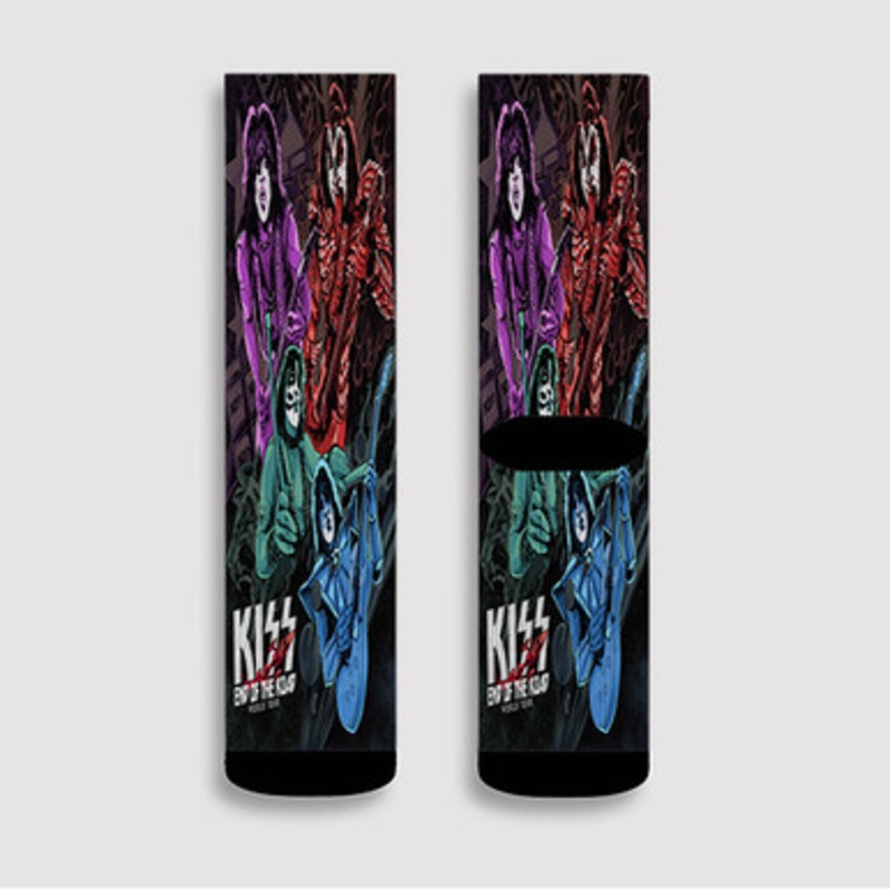 Pastele Kiss End Of The Road Custom Socks Sublimation Awesome Printed Sports Elite Socks Polyester Cushioned Bottoms Gym Gymnastic Running Yoga School Skatebording Basketball Spandex