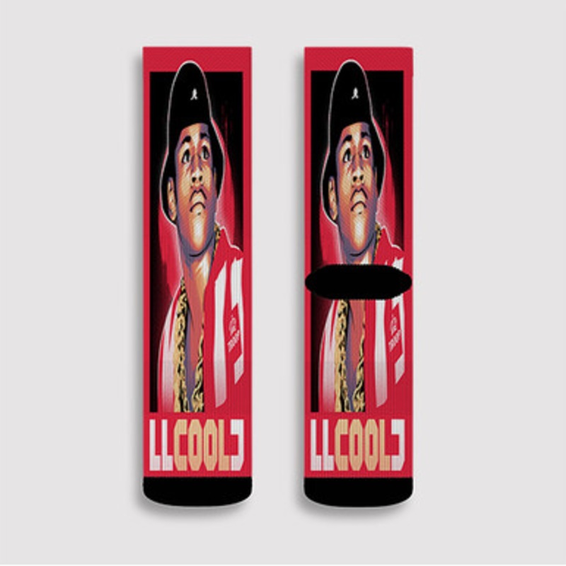 Pastele LL Cool J Good Custom Socks Sublimation Awesome Printed Sports Elite Socks Polyester Cushioned Bottoms Gym Gymnastic Running Yoga School Skatebording Basketball Spandex