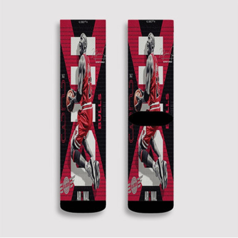Pastele Michael Jordan 23 Custom Socks Sublimation Awesome Printed Sports Elite Socks Polyester Cushioned Bottoms Gym Gymnastic Running Yoga School Skatebording Basketball Spandex