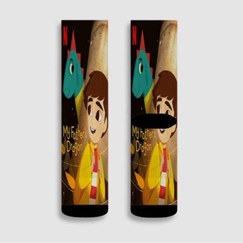 Pastele My Father s Dragon Custom Socks Sublimation Awesome Printed Sports Elite Socks Polyester Cushioned Bottoms Gym Gymnastic Running Yoga School Skatebording Basketball Spandex