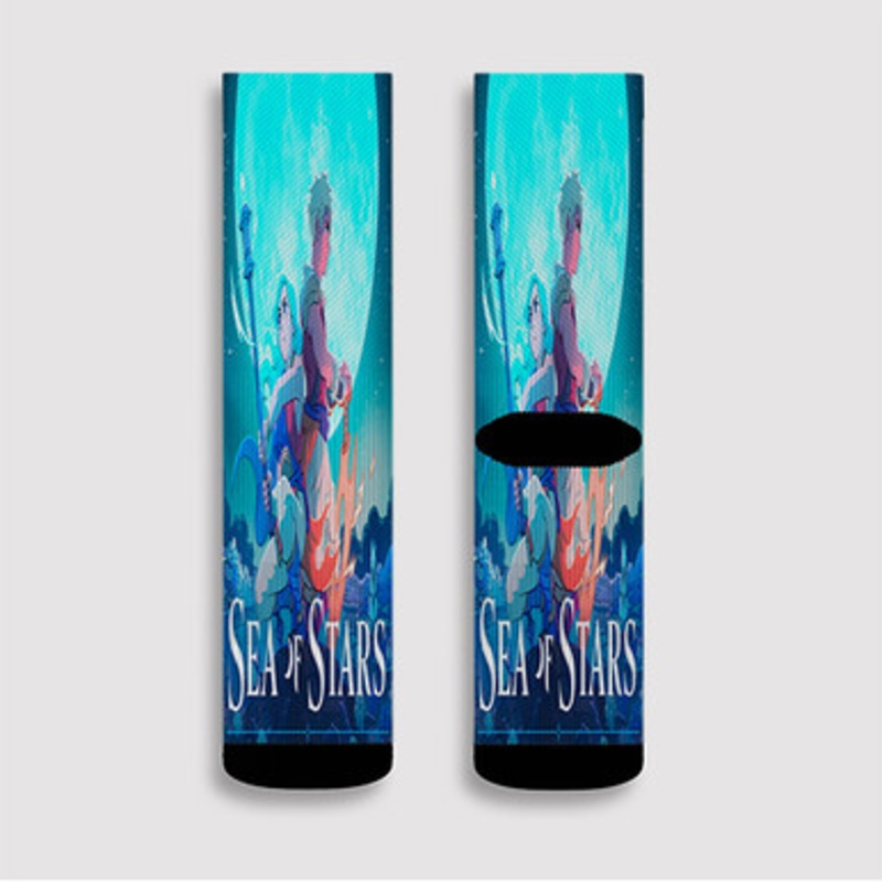 Pastele Sea of Stars Custom Socks Sublimation Awesome Printed Sports Elite Socks Polyester Cushioned Bottoms Gym Gymnastic Running Yoga School Skatebording Basketball Spandex