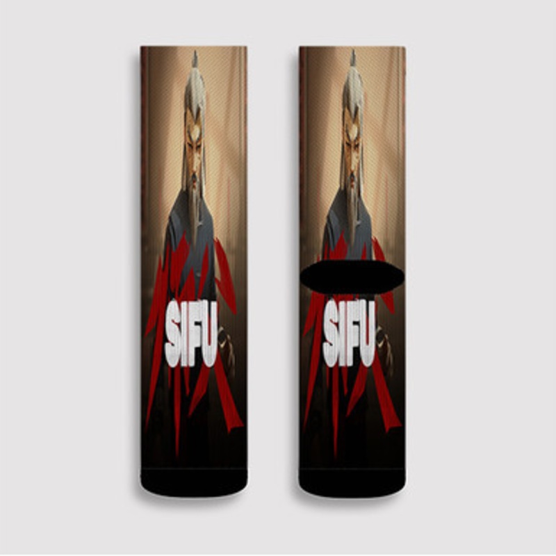 Pastele Sifu Game Custom Socks Sublimation Awesome Printed Sports Elite Socks Polyester Cushioned Bottoms Gym Gymnastic Running Yoga School Skatebording Basketball Spandex