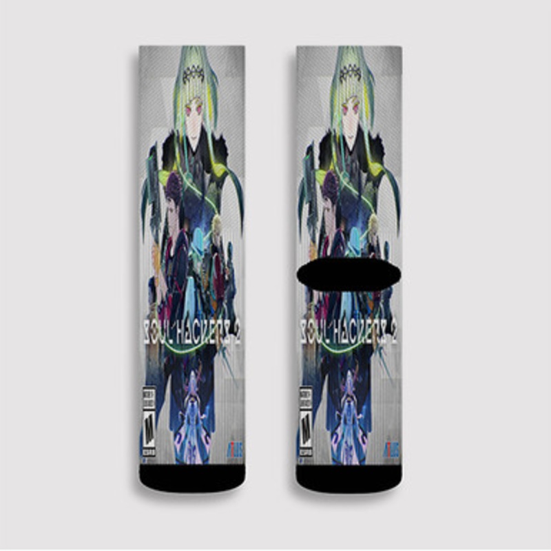 Pastele Soul Hackers Custom Socks Sublimation Awesome Printed Sports Elite Socks Polyester Cushioned Bottoms Gym Gymnastic Running Yoga School Skatebording Basketball Spandex