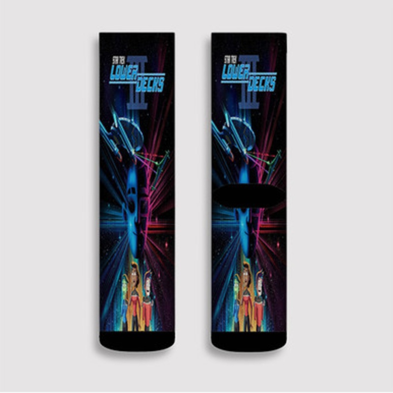Pastele Star Trek Lower Decks Custom Socks Sublimation Awesome Printed Sports Elite Socks Polyester Cushioned Bottoms Gym Gymnastic Running Yoga School Skatebording Basketball Spandex