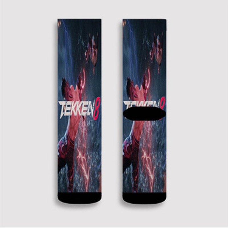 Pastele Tekken 8 Custom Socks Sublimation Awesome Printed Sports Elite Socks Polyester Cushioned Bottoms Gym Gymnastic Running Yoga School Skatebording Basketball Spandex