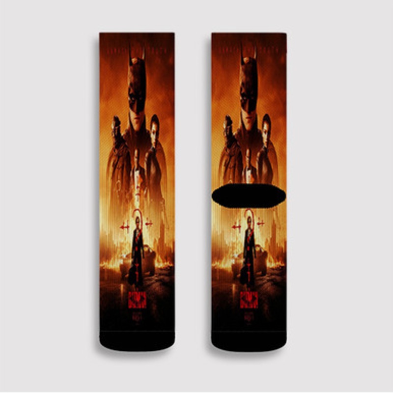 Pastele The Batman Good Custom Socks Sublimation Awesome Printed Sports Elite Socks Polyester Cushioned Bottoms Gym Gymnastic Running Yoga School Skatebording Basketball Spandex