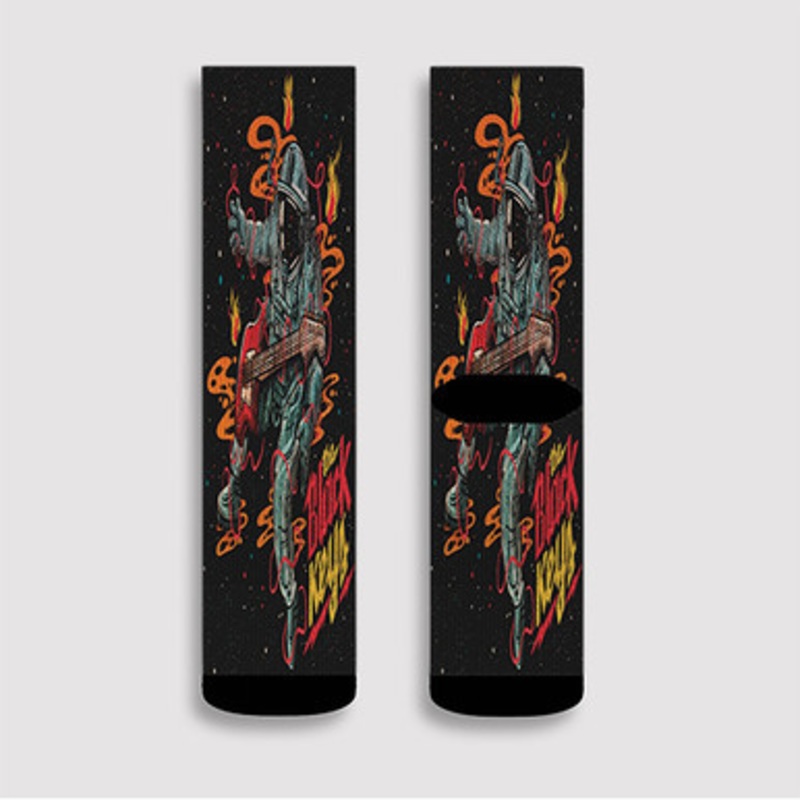 Pastele The Black Keys Astronauts Custom Socks Sublimation Awesome Printed Sports Elite Socks Polyester Cushioned Bottoms Gym Gymnastic Running Yoga School Skatebording Basketball Spandex