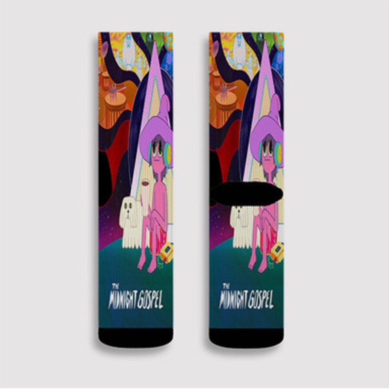 Pastele The Midnight Gospel Custom Socks Sublimation Awesome Printed Sports Elite Socks Polyester Cushioned Bottoms Gym Gymnastic Running Yoga School Skatebording Basketball Spandex