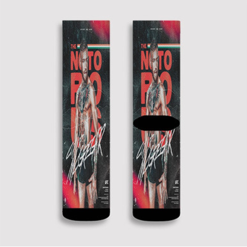 Pastele The Notorious Conor Mc Gregor Custom Socks Sublimation Awesome Printed Sports Elite Socks Polyester Cushioned Bottoms Gym Gymnastic Running Yoga School Skatebording Basketball Spandex