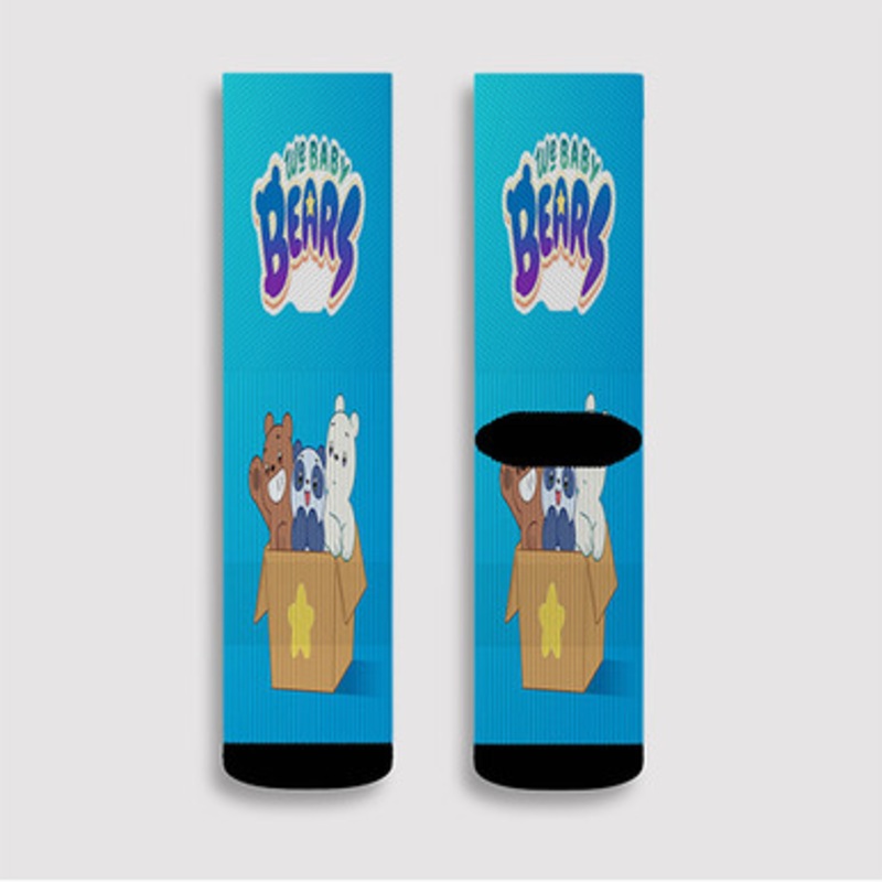 Pastele We Baby Bears Custom Socks Sublimation Awesome Printed Sports Elite Socks Polyester Cushioned Bottoms Gym Gymnastic Running Yoga School Skatebording Basketball Spandex