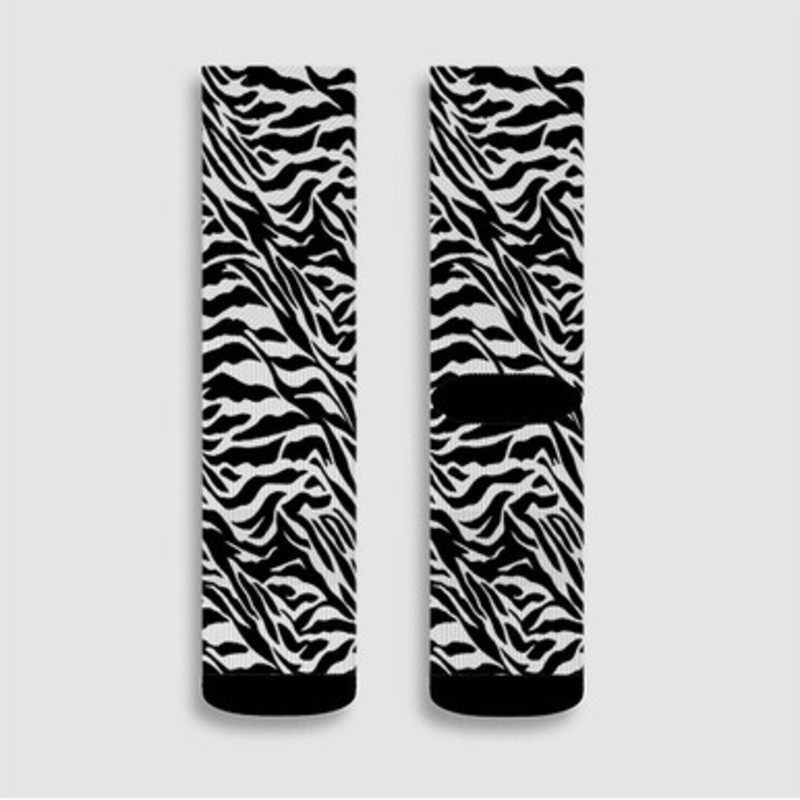 Pastele Zebra Skin Custom Socks Sublimation Awesome Printed Sports Elite Socks Polyester Cushioned Bottoms Gym Gymnastic Running Yoga School Skatebording Basketball Spandex