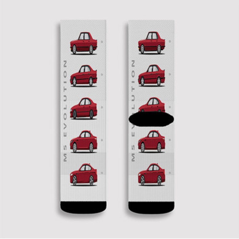 Pastele BMW M5 Evolution Custom Socks Sublimation Awesome Printed Sports Elite Socks Polyester Cushioned Bottoms Gym Gymnastic Running Yoga School Skatebording Basketball Spandex