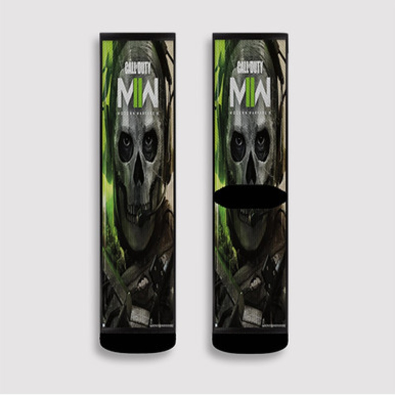 Pastele Call Of Duty Modern Warfare 2 Custom Socks Sublimation Awesome Printed Sports Elite Socks Polyester Cushioned Bottoms Gym Gymnastic Running Yoga School Skatebording Basketball Spandex