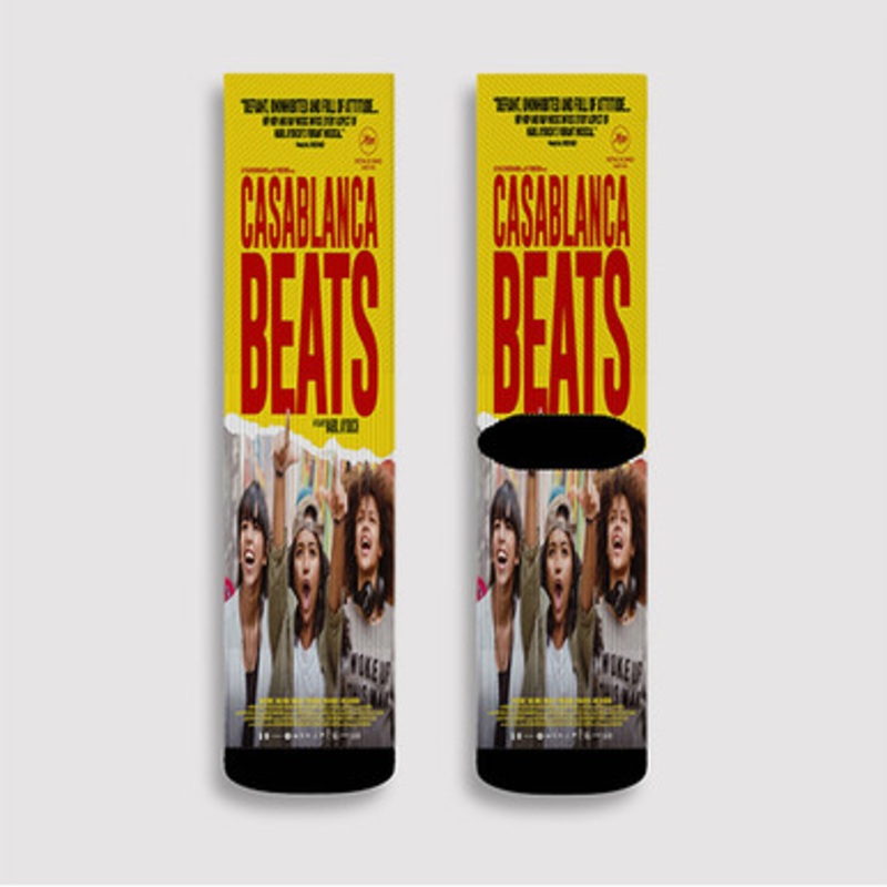 Pastele Casablanca Beats Custom Socks Sublimation Awesome Printed Sports Elite Socks Polyester Cushioned Bottoms Gym Gymnastic Running Yoga School Skatebording Basketball Spandex