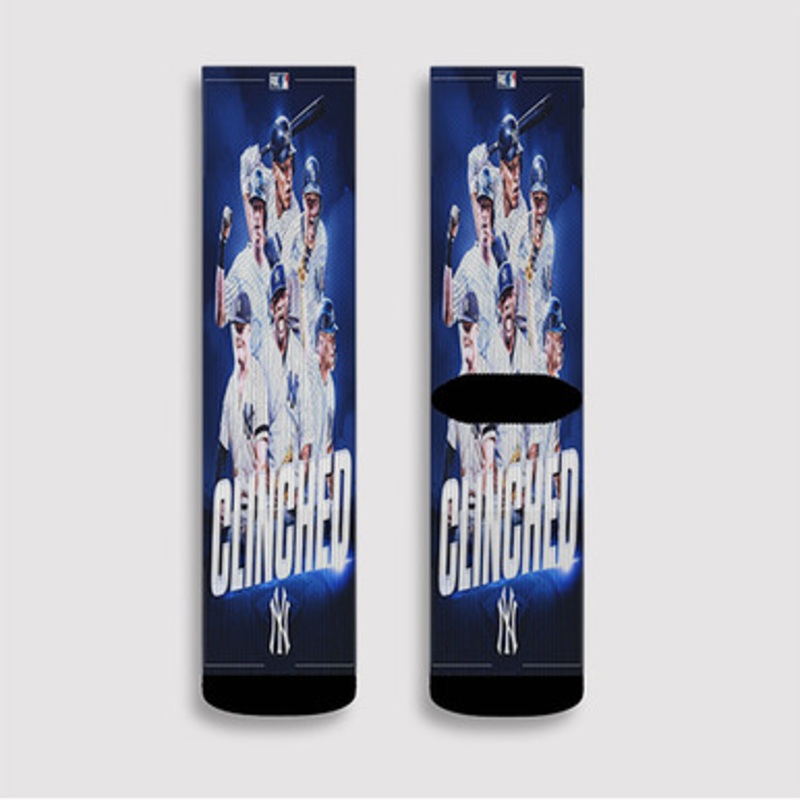 Pastele Clinched New York Yankees Custom Socks Sublimation Awesome Printed Sports Elite Socks Polyester Cushioned Bottoms Gym Gymnastic Running Yoga School Skatebording Basketball Spandex