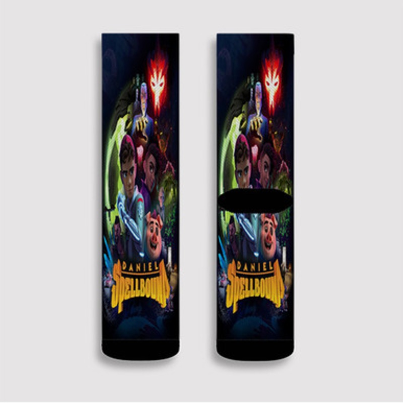 Pastele Daniel Spellbound Custom Socks Sublimation Awesome Printed Sports Elite Socks Polyester Cushioned Bottoms Gym Gymnastic Running Yoga School Skatebording Basketball Spandex