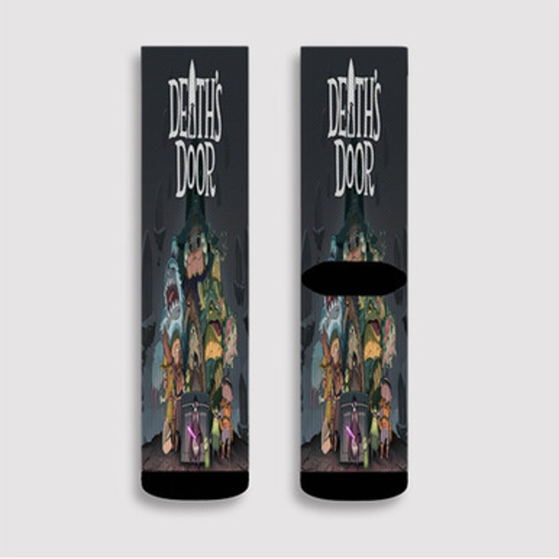 Pastele Death s Door Custom Socks Sublimation Awesome Printed Sports Elite Socks Polyester Cushioned Bottoms Gym Gymnastic Running Yoga School Skatebording Basketball Spandex