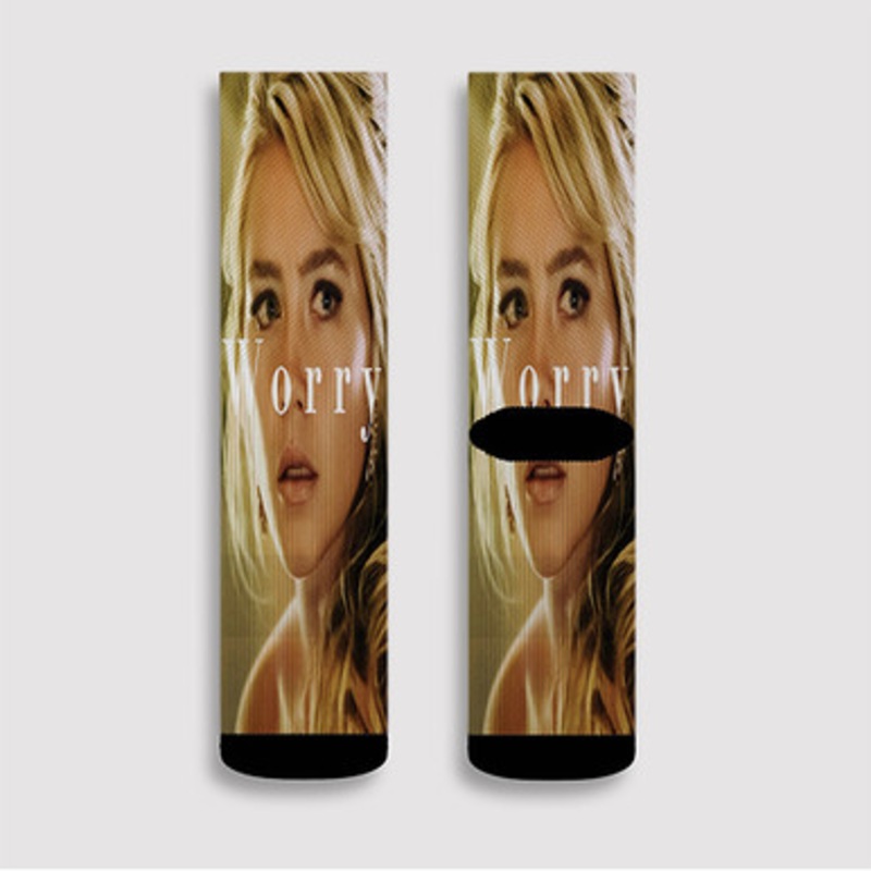 Pastele Florence Pugh Dont Worry Darling Custom Socks Sublimation Awesome Printed Sports Elite Socks Polyester Cushioned Bottoms Gym Gymnastic Running Yoga School Skatebording Basketball Spandex