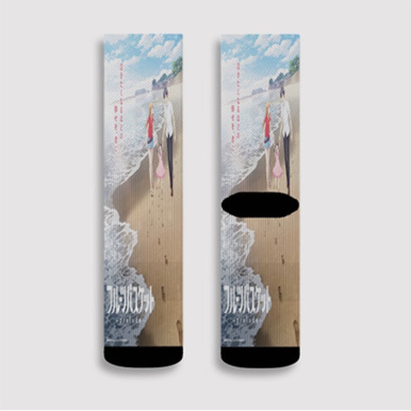 Pastele Fruits Basket Prelude Custom Socks Sublimation Awesome Printed Sports Elite Socks Polyester Cushioned Bottoms Gym Gymnastic Running Yoga School Skatebording Basketball Spandex