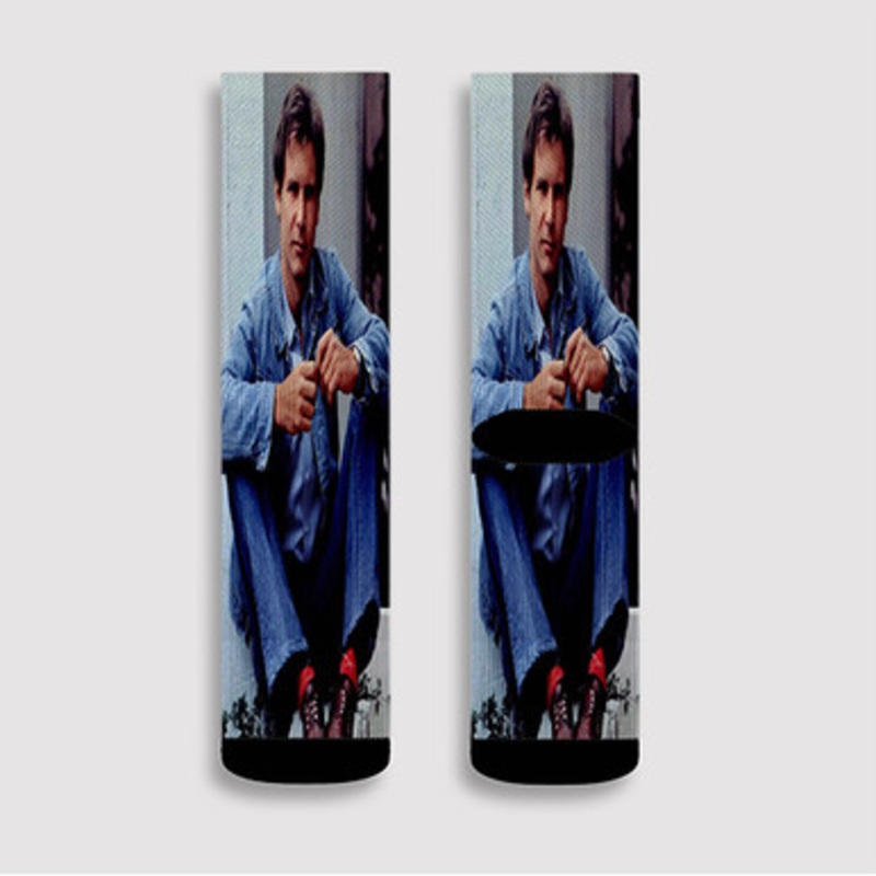 Pastele Harrison Ford 1981 Custom Socks Sublimation Awesome Printed Sports Elite Socks Polyester Cushioned Bottoms Gym Gymnastic Running Yoga School Skatebording Basketball Spandex