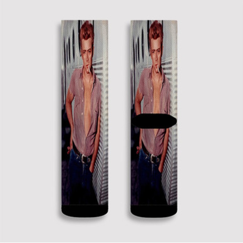 Pastele James Dean 1979 Custom Socks Sublimation Awesome Printed Sports Elite Socks Polyester Cushioned Bottoms Gym Gymnastic Running Yoga School Skatebording Basketball Spandex
