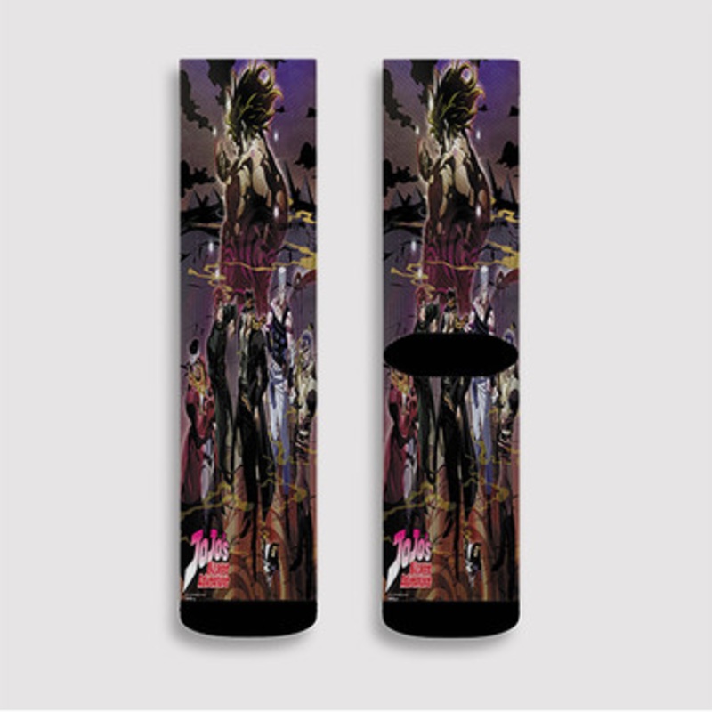 Pastele Jojo s Bizarre Adventure Animation Custom Socks Sublimation Awesome Printed Sports Elite Socks Polyester Cushioned Bottoms Gym Gymnastic Running Yoga School Skatebording Basketball Spandex