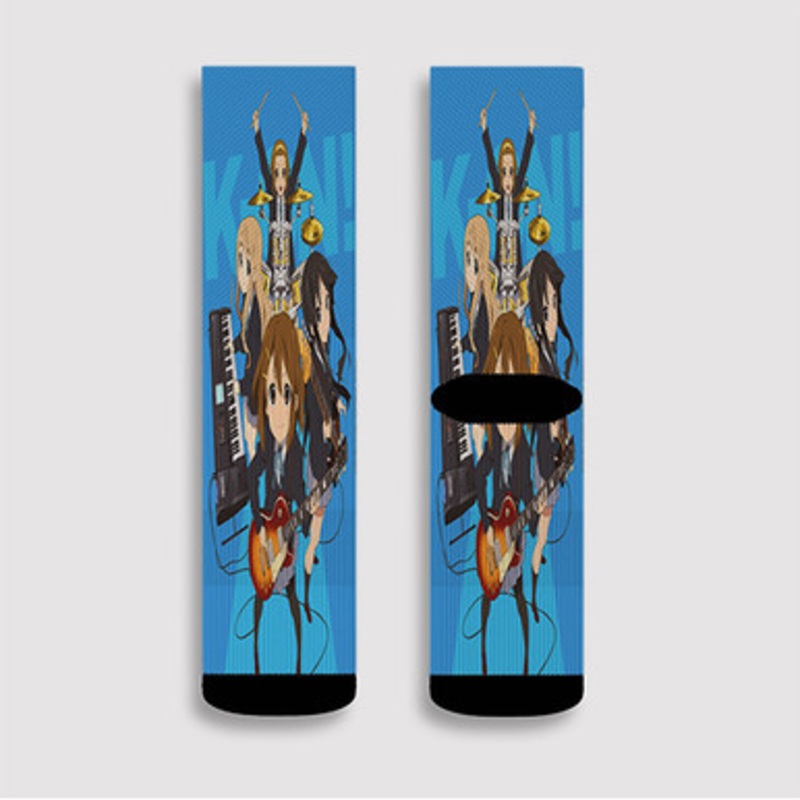 Pastele K On Anime Custom Socks Sublimation Awesome Printed Sports Elite Socks Polyester Cushioned Bottoms Gym Gymnastic Running Yoga School Skatebording Basketball Spandex