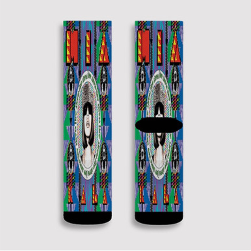 Pastele MIA Kala Custom Socks Sublimation Awesome Printed Sports Elite Socks Polyester Cushioned Bottoms Gym Gymnastic Running Yoga School Skatebording Basketball Spandex