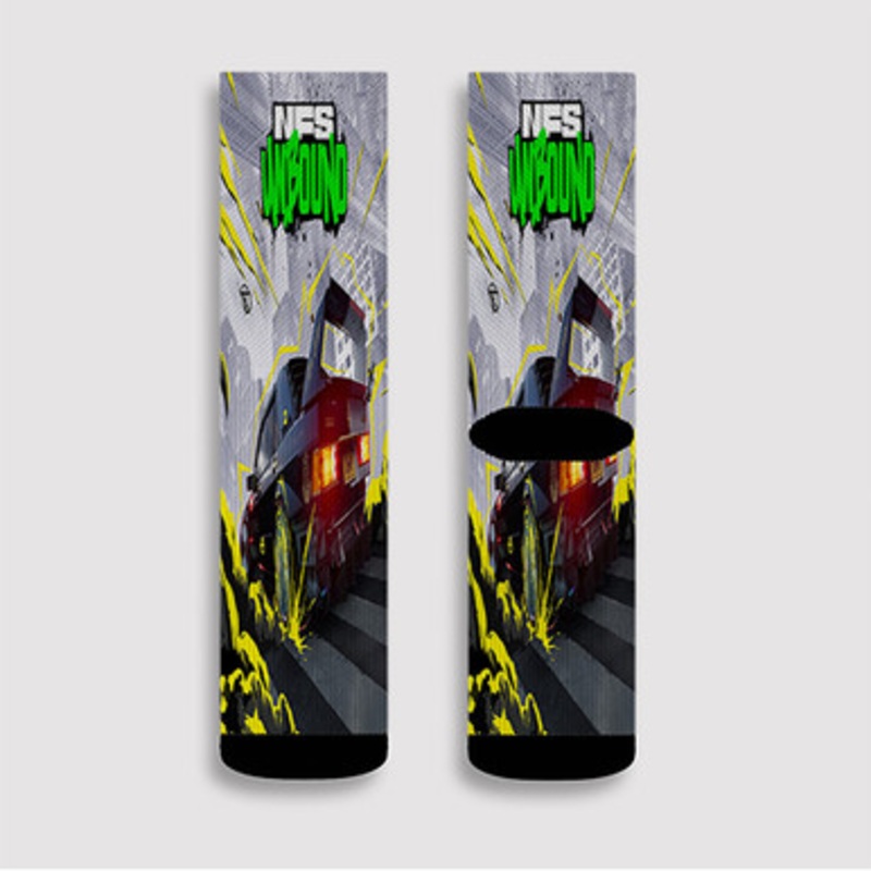 Pastele Need For Speed Unbound Custom Socks Sublimation Awesome Printed Sports Elite Socks Polyester Cushioned Bottoms Gym Gymnastic Running Yoga School Skatebording Basketball Spandex
