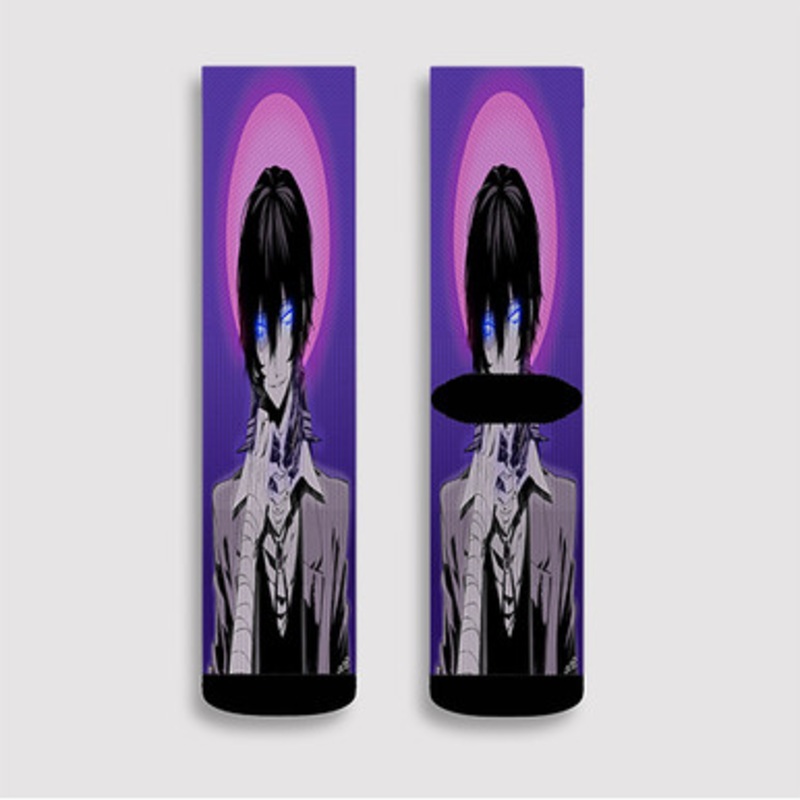Pastele Osamu Dazai Bungou Stray Dogs Custom Socks Sublimation Awesome Printed Sports Elite Socks Polyester Cushioned Bottoms Gym Gymnastic Running Yoga School Skatebording Basketball Spandex