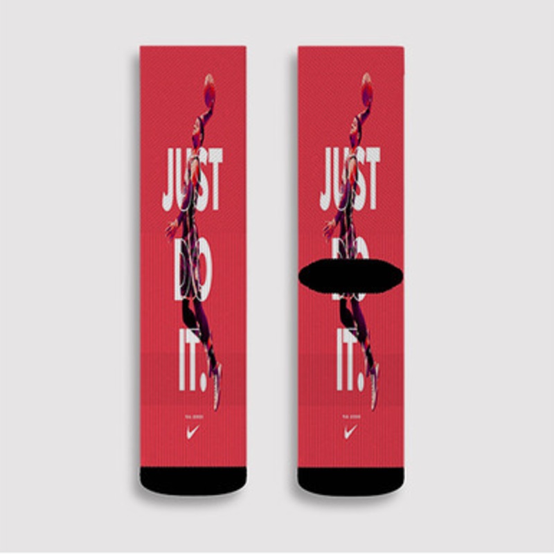 Pastele Paul George Just Do It Custom Socks Sublimation Awesome Printed Sports Elite Socks Polyester Cushioned Bottoms Gym Gymnastic Running Yoga School Skatebording Basketball Spandex