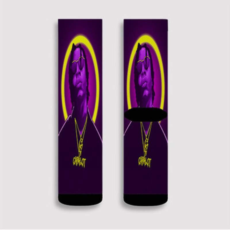 Pastele Polo G Custom Socks Sublimation Awesome Printed Sports Elite Socks Polyester Cushioned Bottoms Gym Gymnastic Running Yoga School Skatebording Basketball Spandex