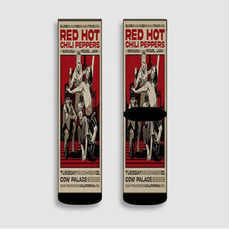 Pastele Red Hot Chili Peppers Custom Socks Sublimation Awesome Printed Sports Elite Socks Polyester Cushioned Bottoms Gym Gymnastic Running Yoga School Skatebording Basketball Spandex