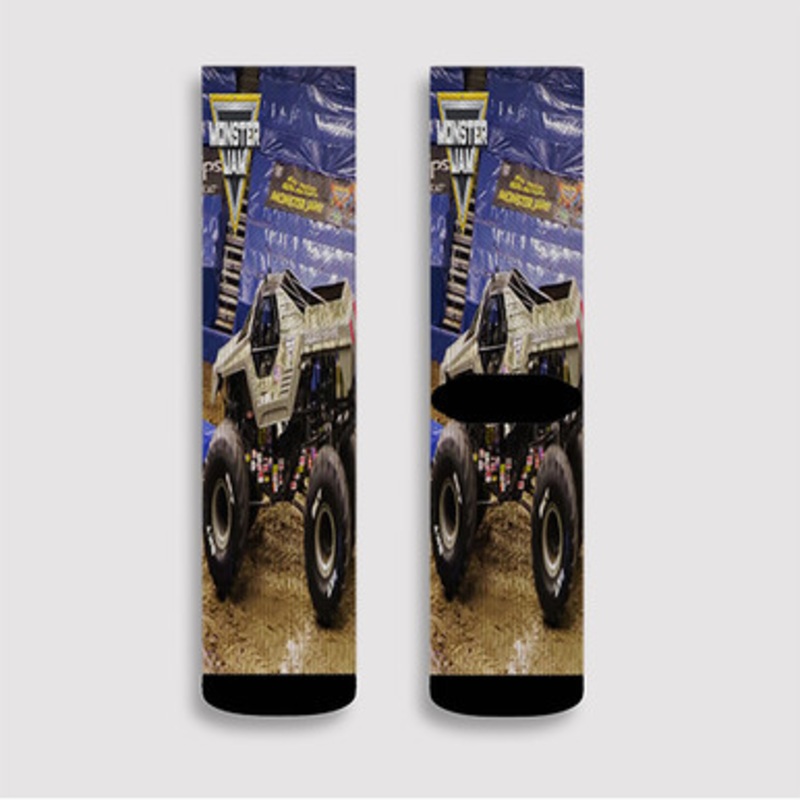 Pastele Soldier Fortune Monster Truck Custom Socks Sublimation Awesome Printed Sports Elite Socks Polyester Cushioned Bottoms Gym Gymnastic Running Yoga School Skatebording Basketball Spandex