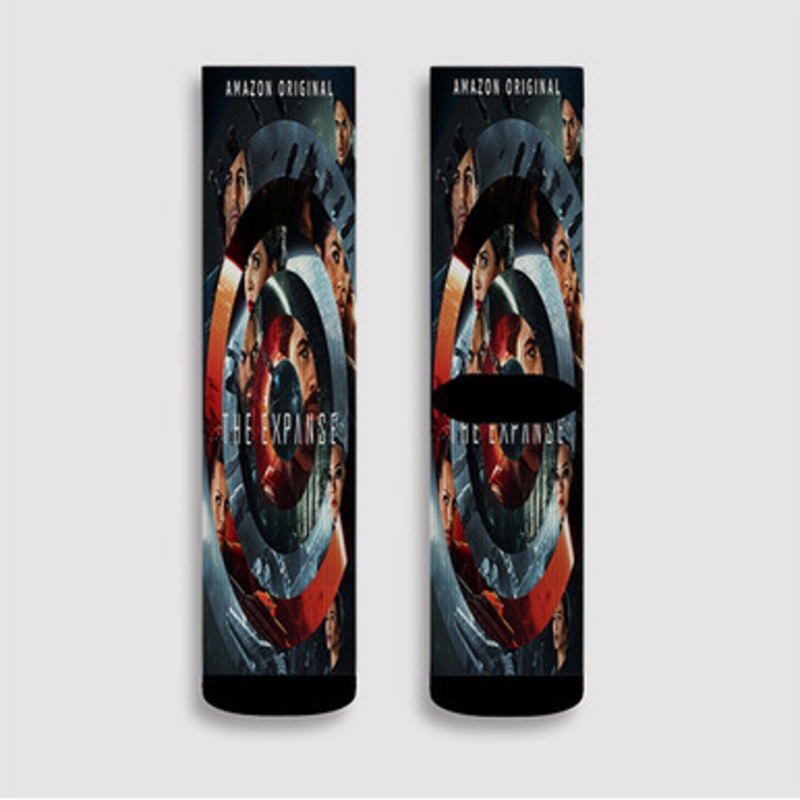 Pastele The Expanse Custom Socks Sublimation Awesome Printed Sports Elite Socks Polyester Cushioned Bottoms Gym Gymnastic Running Yoga School Skatebording Basketball Spandex