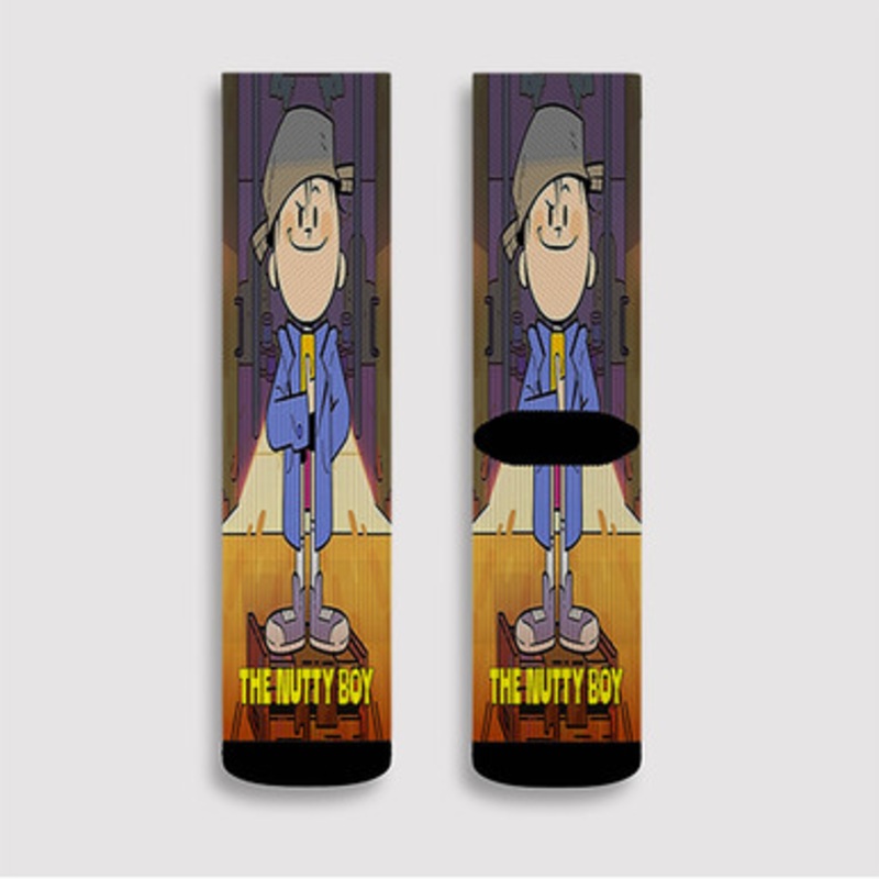 Pastele The Nutty Boy Custom Socks Sublimation Awesome Printed Sports Elite Socks Polyester Cushioned Bottoms Gym Gymnastic Running Yoga School Skatebording Basketball Spandex