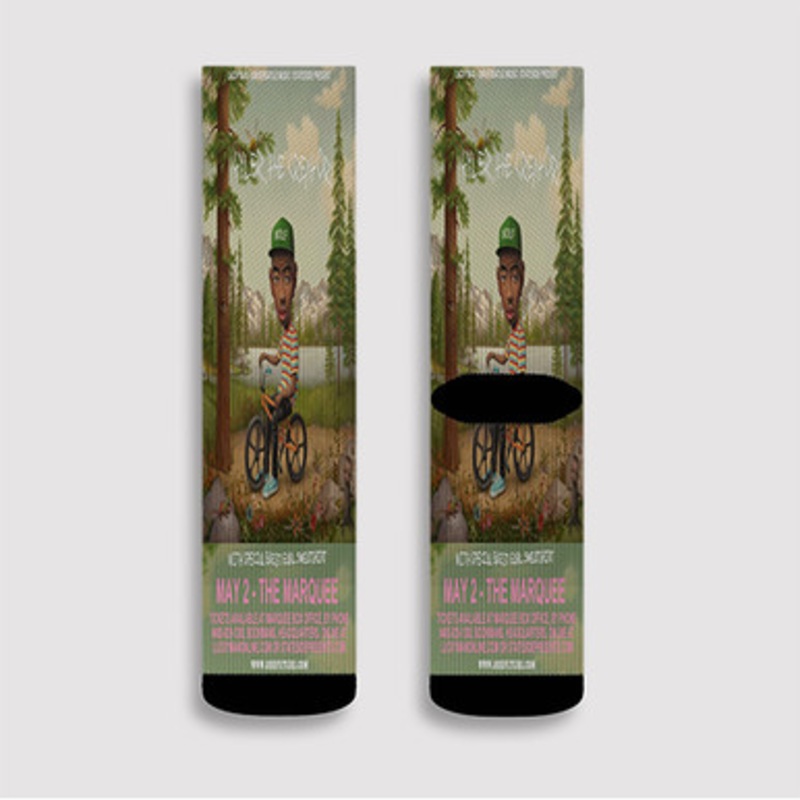 Pastele Tyler The Creator Poster Custom Socks Sublimation Awesome Printed Sports Elite Socks Polyester Cushioned Bottoms Gym Gymnastic Running Yoga School Skatebording Basketball Spandex