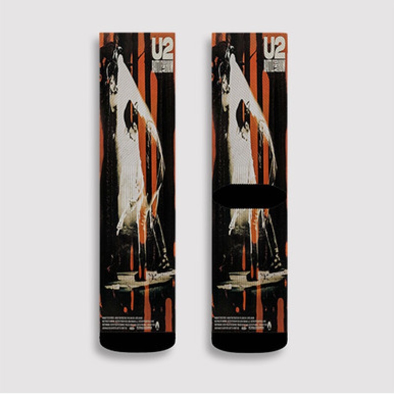 Pastele U2 Battle And Hum Custom Socks Sublimation Awesome Printed Sports Elite Socks Polyester Cushioned Bottoms Gym Gymnastic Running Yoga School Skatebording Basketball Spandex